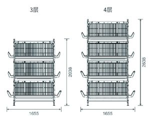 Double Feeding Line Broiler Cage